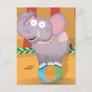 Circus Elephant Postcard
