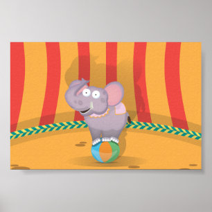 Circus Elephant Poster