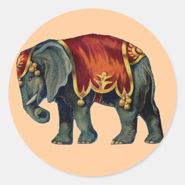 Circus Elephant Sticker (Front)