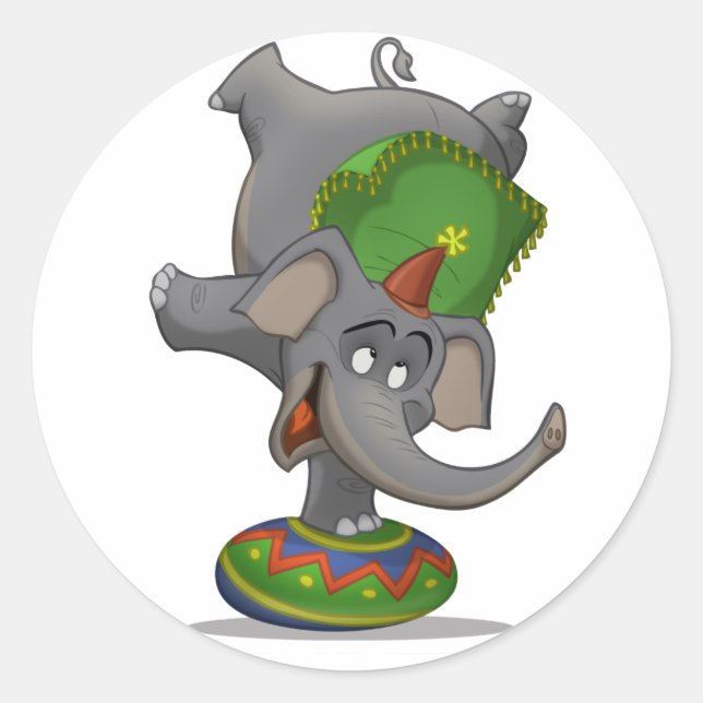 Circus Elephant Stickers (Front)