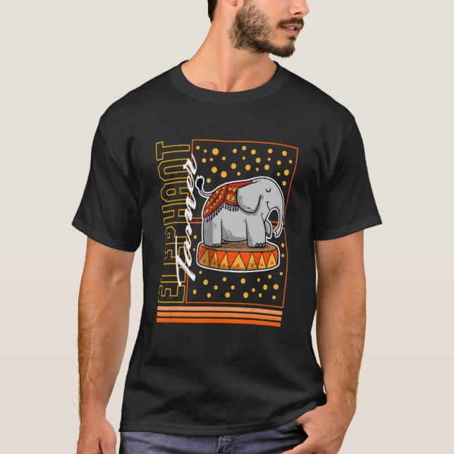 Circus Elephant Tamer Cute Elephant  Circus Staff  T-Shirt (Front)