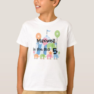 Circus Elephants Customisable Birthday T-shirt