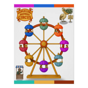 Circus Ferris wheel Poster