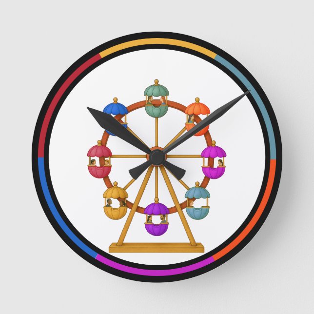 Circus Ferris wheel Wall Clock (Front)