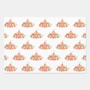 Circus Festival Birthday  Wrapping Paper Sheet