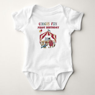 Circus First Birthday Baby Bodysuit