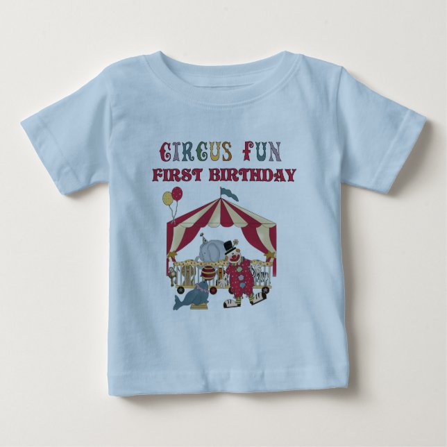 Circus First Birthday Tshirts and Gifts (Front)