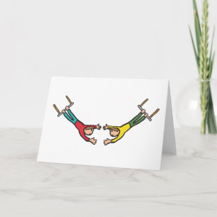Circus Flying Trapeze Card