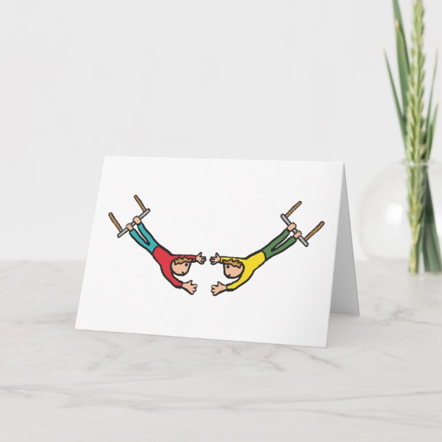 Circus Flying Trapeze Card (Front)
