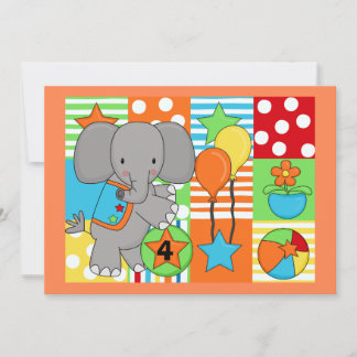 Circus Fun Customised Birthday Invitation