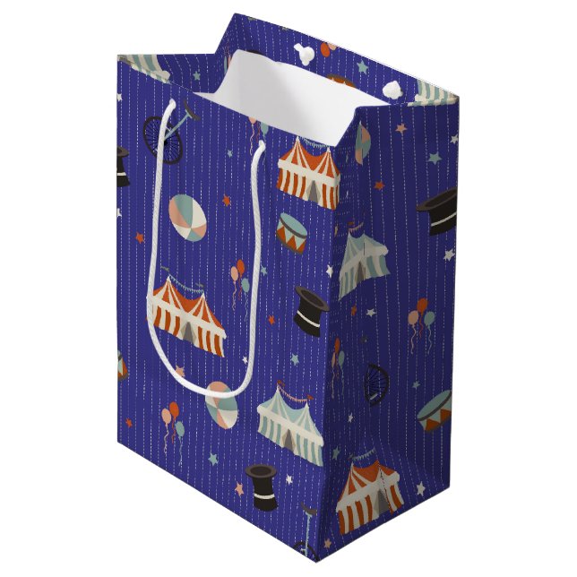 Circus Fun Medium Gift Bag (Front Angled)