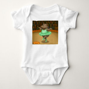 Circus hippo baby bodysuit