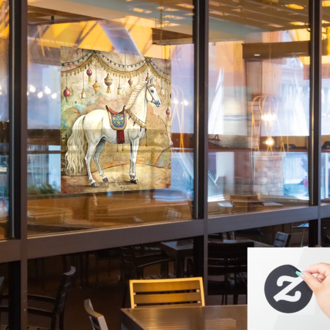 Circus Horse Window Cling (Restaurant Window)