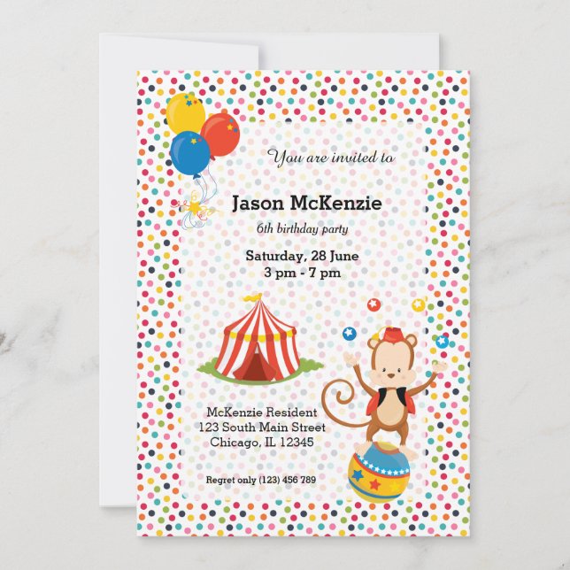 Circus Invitation (Front)