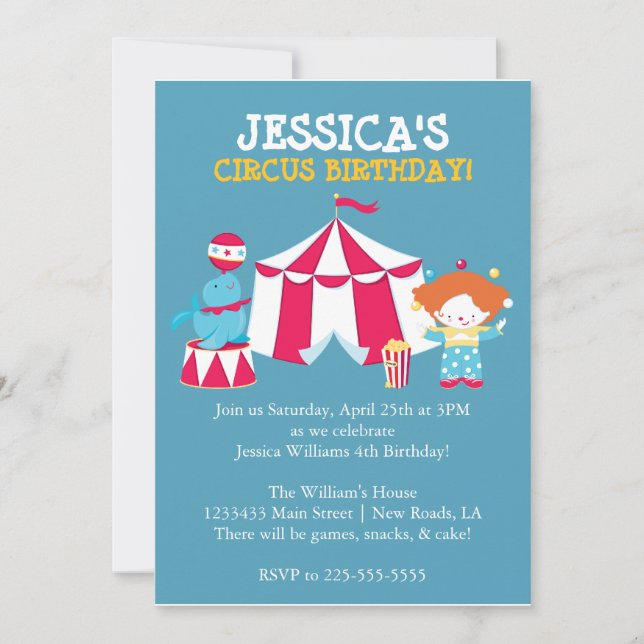 Circus Invitation (Front)