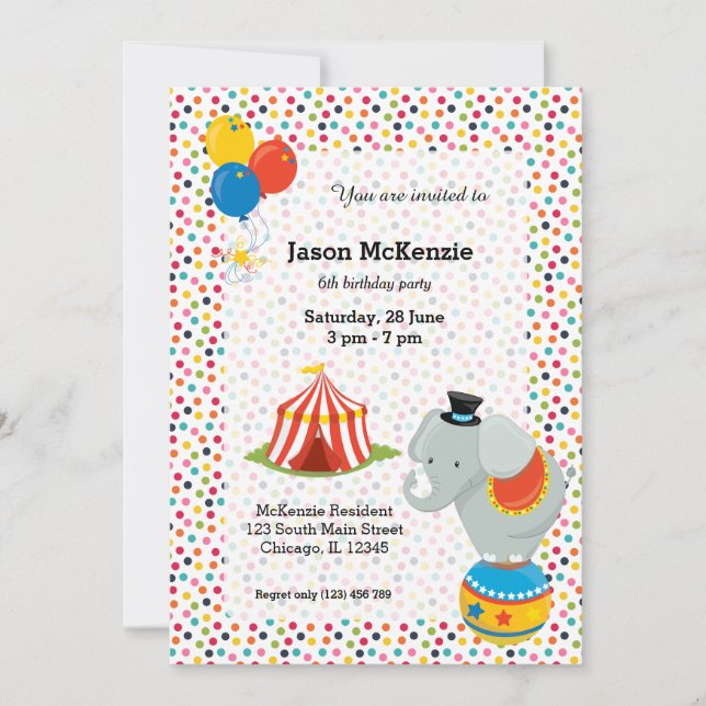 Circus Invitation (Front)