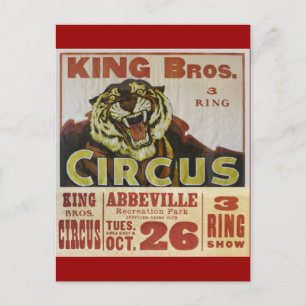 CIRCUS LINE-King Bros. Circus- Postcard