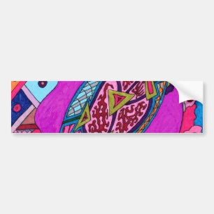 "Circus Lion" Abstract Bumper Sticker