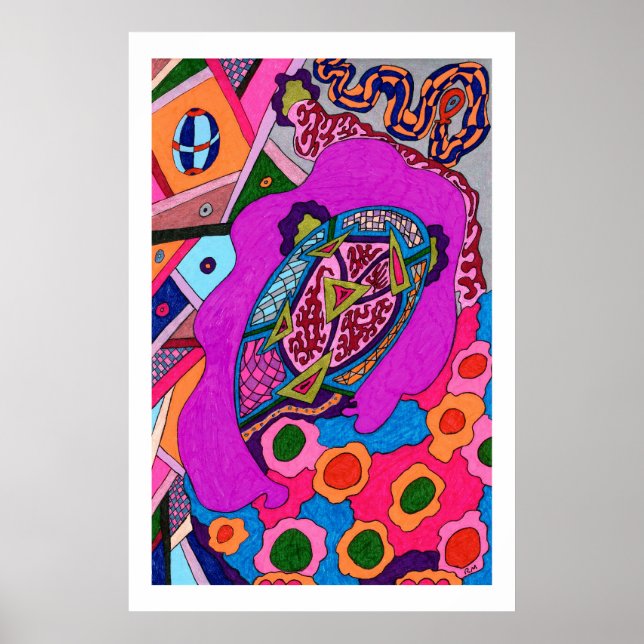 Circus Lion Abstract Poster (Front)