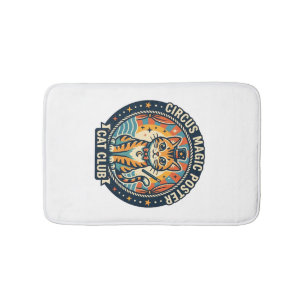 Circus Magic Poster Cat Cute Kitty Design - Circus Bath Mat