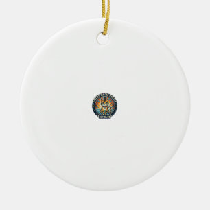 Circus Magic Poster Cat Cute Kitty Design - Circus Ceramic Tree Decoration