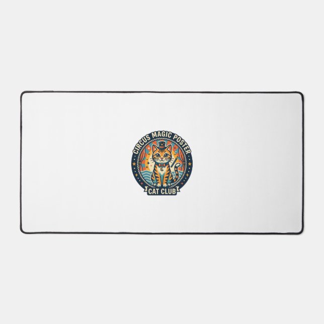 Circus Magic Poster Cat Cute Kitty Design - Circus Desk Mat (Front)