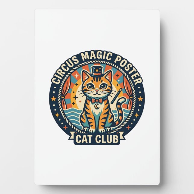 Circus Magic Poster Cat Cute Kitty Design - Circus Plaque (Front)