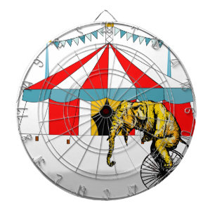 Circus Memorabilia In Memory of Circus Elephants Dartboard