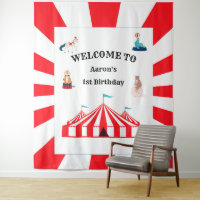 Circus or Carnival Birthday Photo Booth Backdrop 