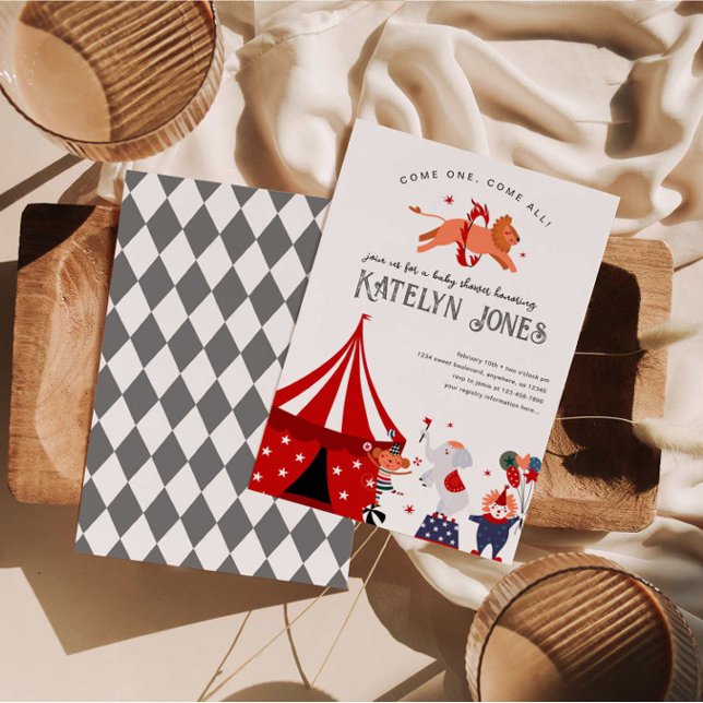 Circus or Carnival Themed Baby Shower Invitation (Creator Uploaded)