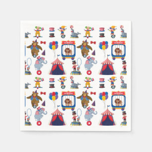 Circus Paper Napkins, Carnival Party Supplies Napkin
