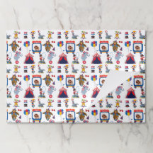 Circus Paper Placemats, Carnival Party Table Mats