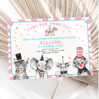 Circus Party Animals Carnival Party First Birthday