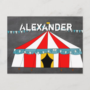 Circus Party Gifts Invitation Postcard