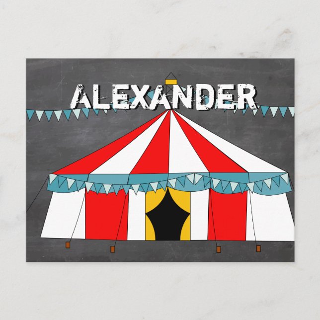 Circus Party Gifts Invitation Postcard (Front)