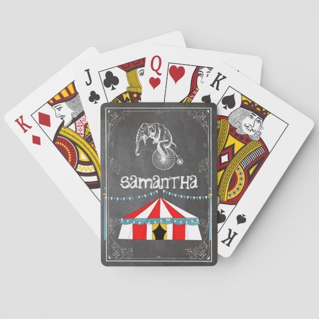 Circus Party Gifts Playing Cards (Back)