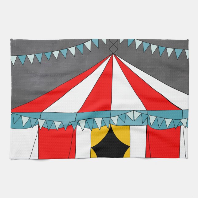 Circus Party Gifts Tea Towel (Horizontal)