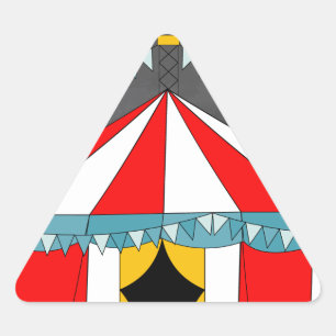 Circus Party Gifts Triangle Sticker