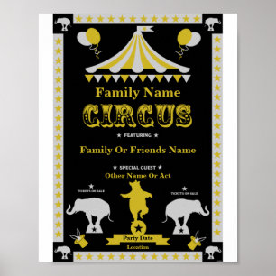 Circus Party Posters And Cards