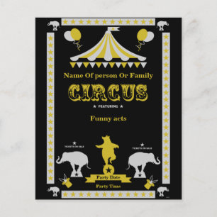 Circus Party Posters And Cards