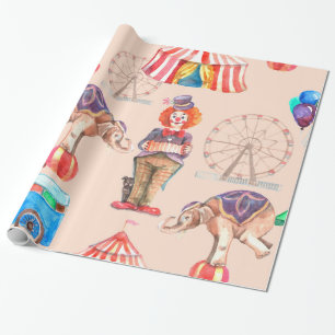 Circus Pattern Wrapping Paper