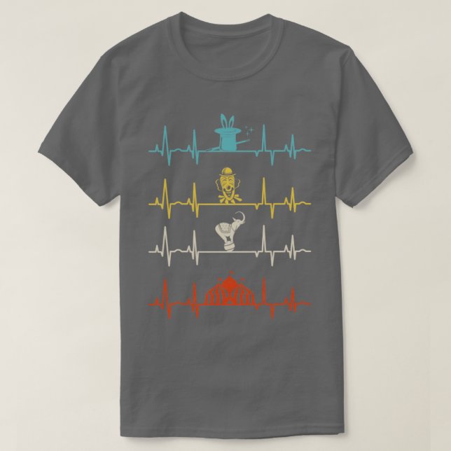 Circus Performer Heartbeat T-Shirt (Design Front)