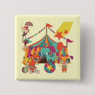 Circus Performers 15 Cm Square Badge