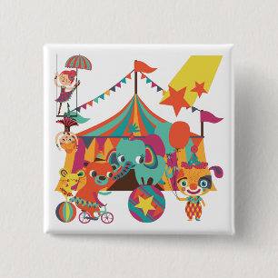 Circus Performers 15 Cm Square Badge