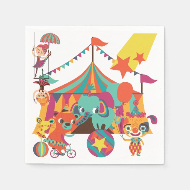 Circus Performers Napkin (Front)