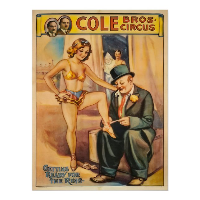 Circus performers vintage poster (Front)
