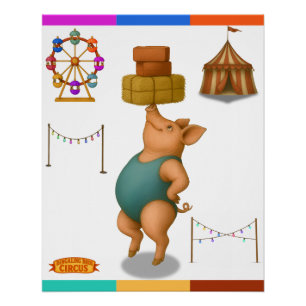 Circus pig poster