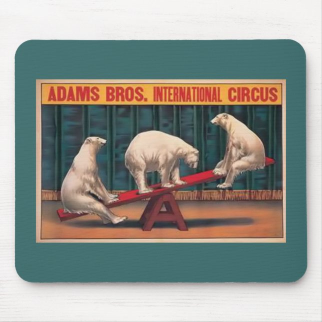 Circus polar Bears Mouse Pad (Front)