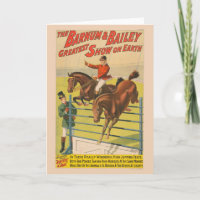 Circus Poster Of 2 Ponies Jumping Over An Obstacle