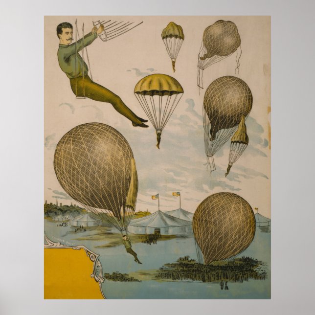Circus Poster Of An Aerial Balloon Performance (Front)